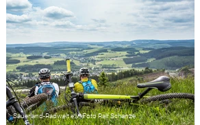 Blick auf Willingen bei einer Mountainbike Tour